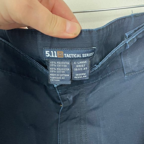 5.11 Tactical Men's Sz XL Navy Blue TDU Cargo Work Pants in Rip Stop - Picture 5 of 9